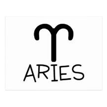 Aries with Symbol Post Card
