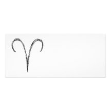 Aries. Zodiac Astrology Sign. Black. Announcement