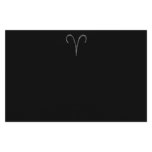 Aries. Zodiac Astrology Sign. Black. Stationery Paper