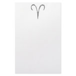 Aries. Zodiac Astrology Sign. Black. Customized Stationery