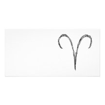 Aries. Zodiac Astrology Sign. Custom Photo Card