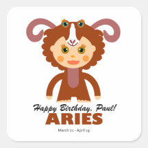 Aries Zodiac for Kids Stickers