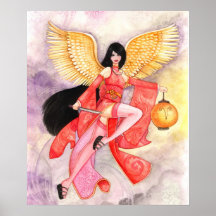 Aries Zodiac Geisha HUGE Fine Art Poster Print