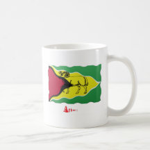 Aries Zodiac Sign on Guyana Flag Mug