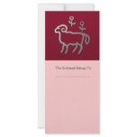 Aries Zodiac Star Sign In Light Silver Bookmark