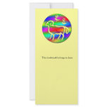 Aries Zodiac Star Sign Rainbow on Yellow Bookmark