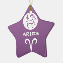 ARIES ZODIAC Symbol Christmas Ornaments