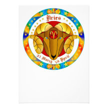 Aries Zodiac-V-1 Set-1 Personalized Invite