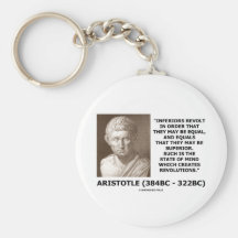 Aristotle Inferiors Revolt Mind Revolutions Quote Keychains