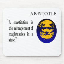 Aristotle on constitution mousepad