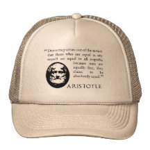 Aristotle on democracy cap trucker hat