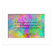 Aristotle quote postcard