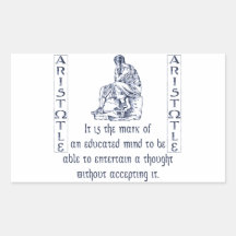 Aristotle Rectangle Sticker
