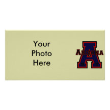 Arizona 'A' Blue Photo Card Template