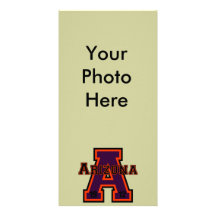 Arizona 'A' Purple Photo Card Template