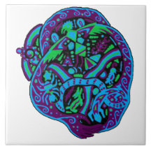 Arizona ancient Mexico Blue Ceramic Tiles