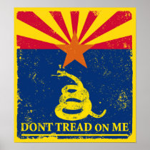 Arizona and Gadsden Flag Print