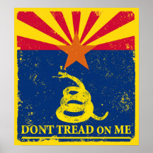 Arizona and Gadsden Flag Print