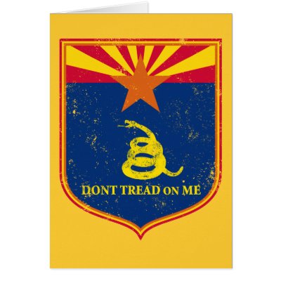 Arizona and Gadsden Flag Shield by guardart