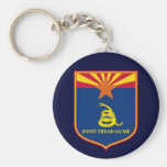 Arizona and Gadsden Flag Shield Key Chains