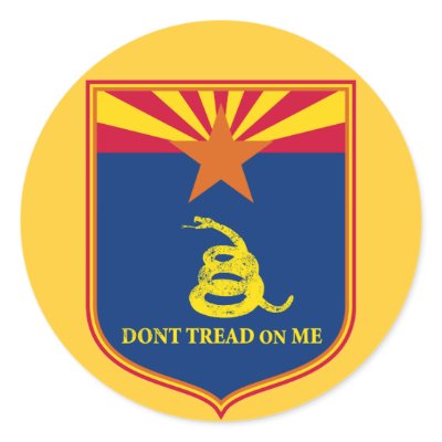 Arizona and Gadsden Flag Shield by guardart