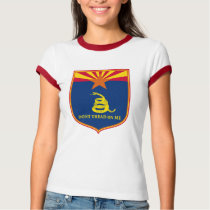 Arizona and Gadsden Flag Shield T-shirts