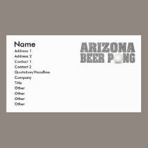 Arizona Beer Pong King business cards