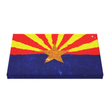 ARIZONA FLAG Wrapped Canvas Print