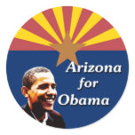 Arizona for Obama State Flag Design Sticker
