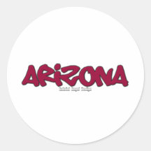 Arizona Graffiti Round Stickers