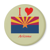 Arizona State Flag Refrigerator Magnets