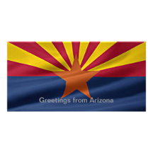 Arizona State Flag Photo Greeting Card