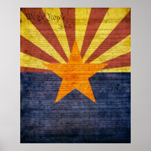 Arizona State Flag Print