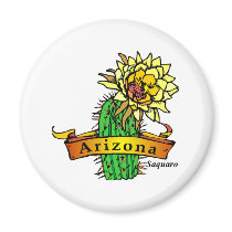 Arizona State Flower - Saguaro Refrigerator Magnet