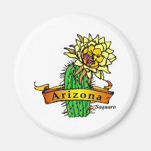 Arizona State Flower - Saguaro Refrigerator Magnet