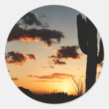 Arizona Sunet Picture Round Sticker