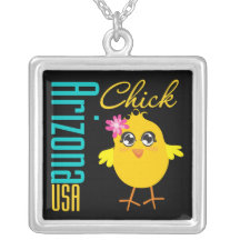 Arizona USA Chick Personalized Necklace