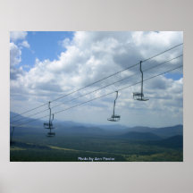 Arizona's Snowbowl Ski Lifts in Summer Print