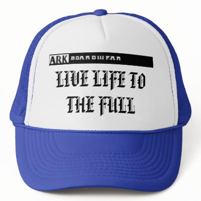 ark, LIVE LIFE TO THE FULL Mesh Hat by WHY_OH_WHY