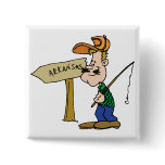 Arkansas AR Fisherman Vintage Travel Souvenir buttons