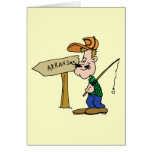 Arkansas AR Fisherman Vintage Travel Souvenir Cards