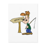 Arkansas AR Fisherman Vintage Travel Souvenir Postcards