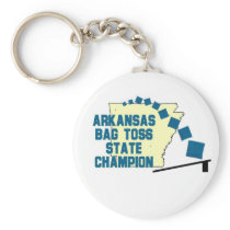 Arkansas Bag Toss Champion Key Chains