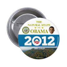 ARKANSAS for Obama 2012 political pinback button