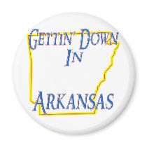 Arkansas - Gettin' Down Fridge Magnets