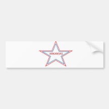 Arkansas in a star. bumper sticker