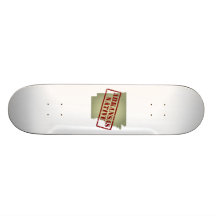 Arkansas Native Stamped on Map Skateboard Decks