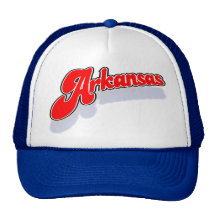 Arkansas open swoop cap trucker hats