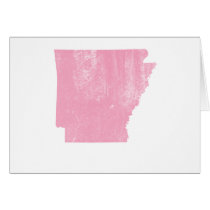 Arkansas Pink Vintage Grunge Greeting Card