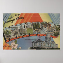 Arkansas (State Capital) - Large Letter Scenes Print